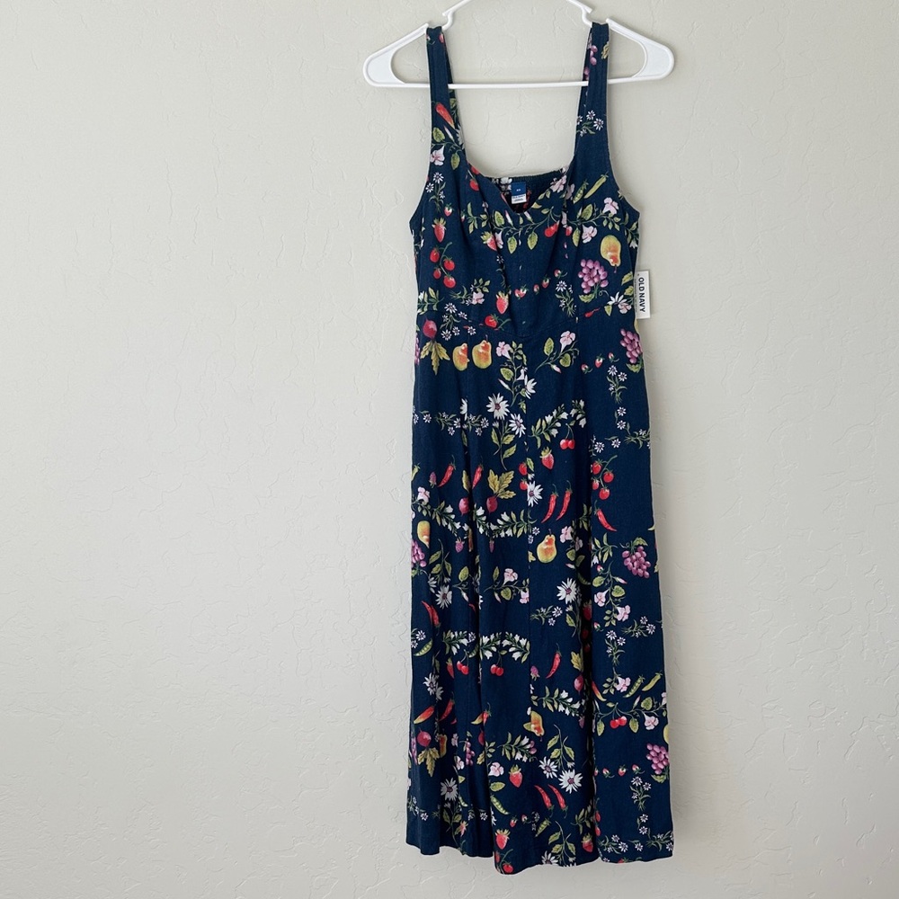 Navy Floral Tiered Sundress